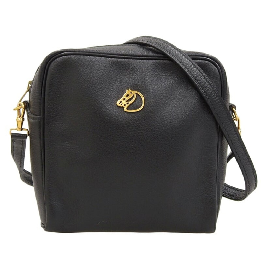 Authentic Hermès 1988 RARE Jockey black leather Crossbody Bag